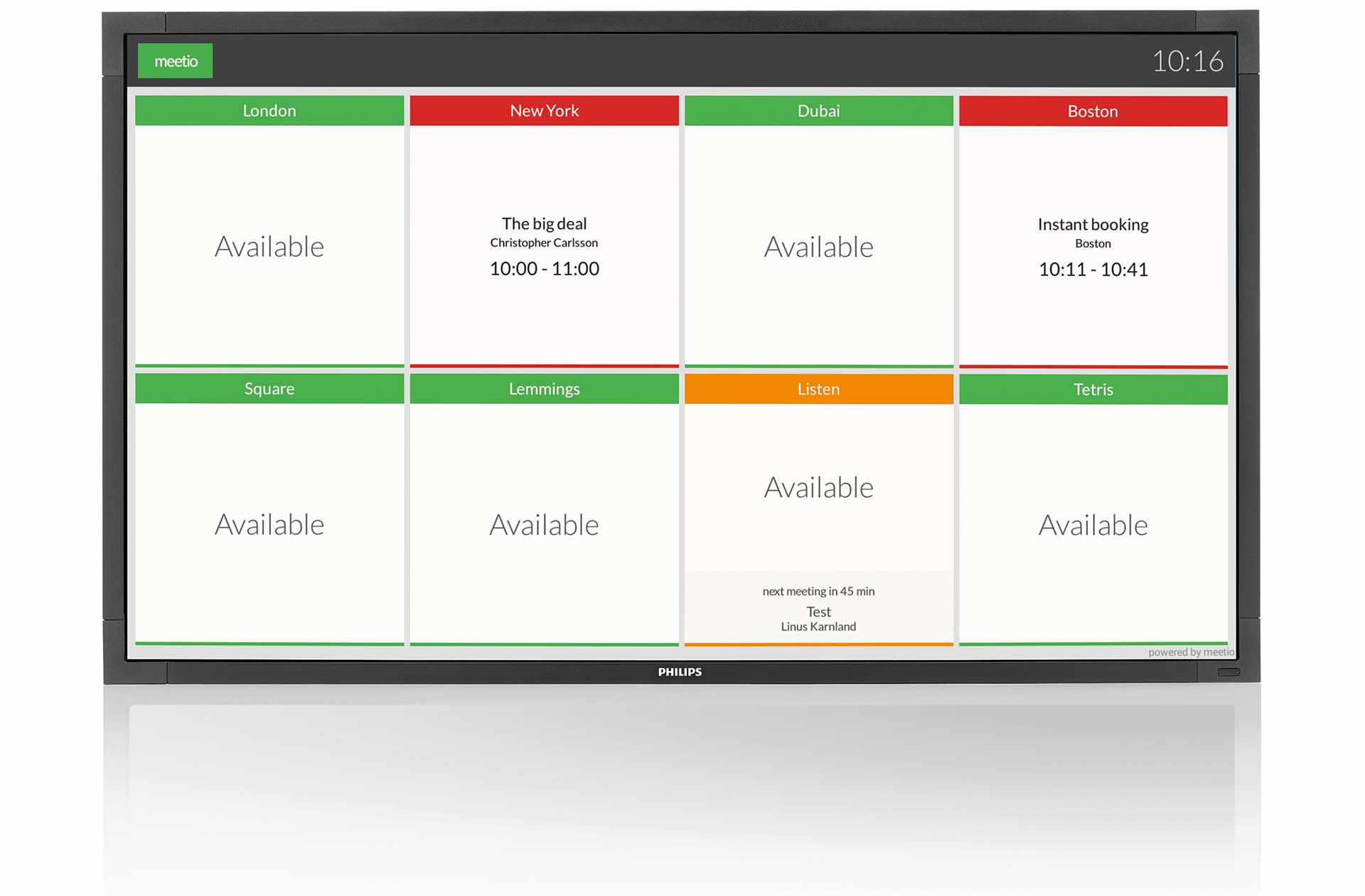 Meetio View with grid view